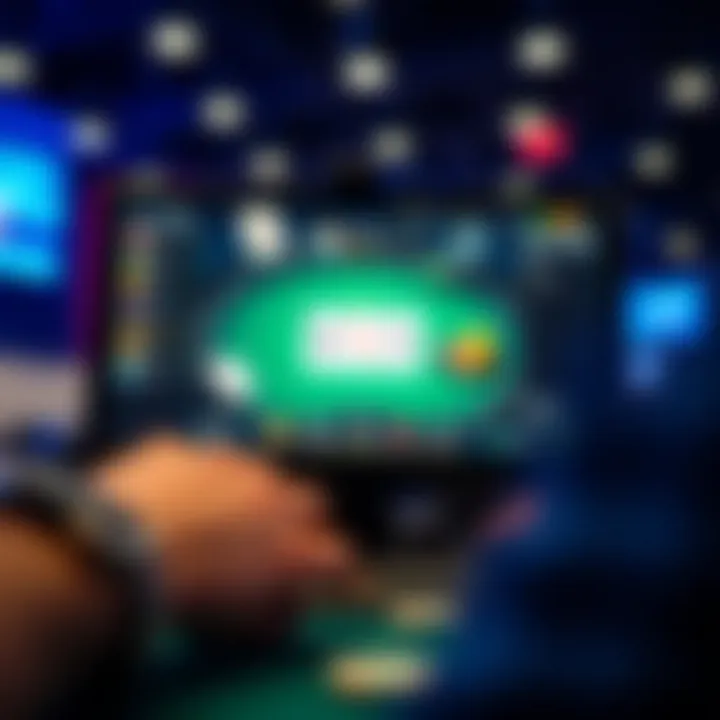 Online Poker Platform Interface Screenshot of a popular online poker platform interface