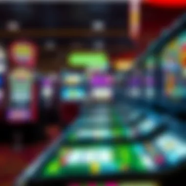 Diverse Slot Machines in Las Vegas A vibrant collage of various slot machines found in Las Vegas casinos.