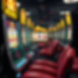 Illustration of a high-tech slot machine locator interface showcasing its features.