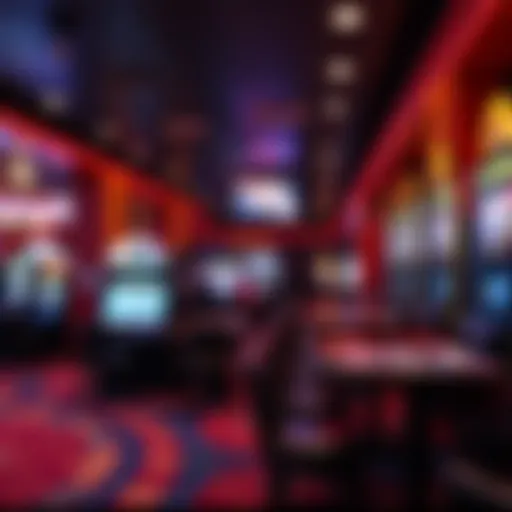 Vibrant Gaming Atmosphere Interior view of Nitro Casino showcasing gaming tables