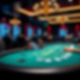 An engaging portrayal of a virtual blackjack table