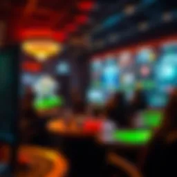 Virtual gaming environment showcasing various online games