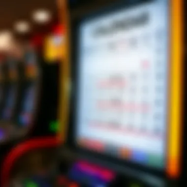 Calendar highlighting peak times