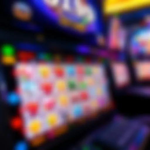 Colorful slot machine display