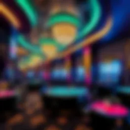 Luxurious interior design of Oz Casino creating a vibrant atmosphere