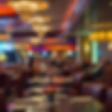 Casual dining area at Palm's Casino