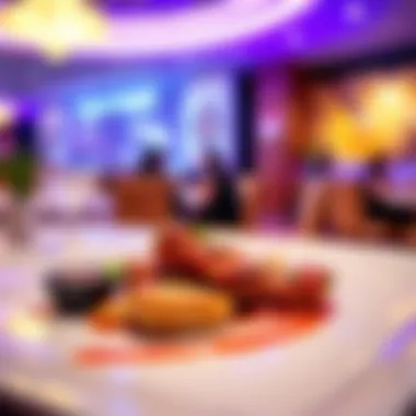 Gourmet dish served at Palm's Casino