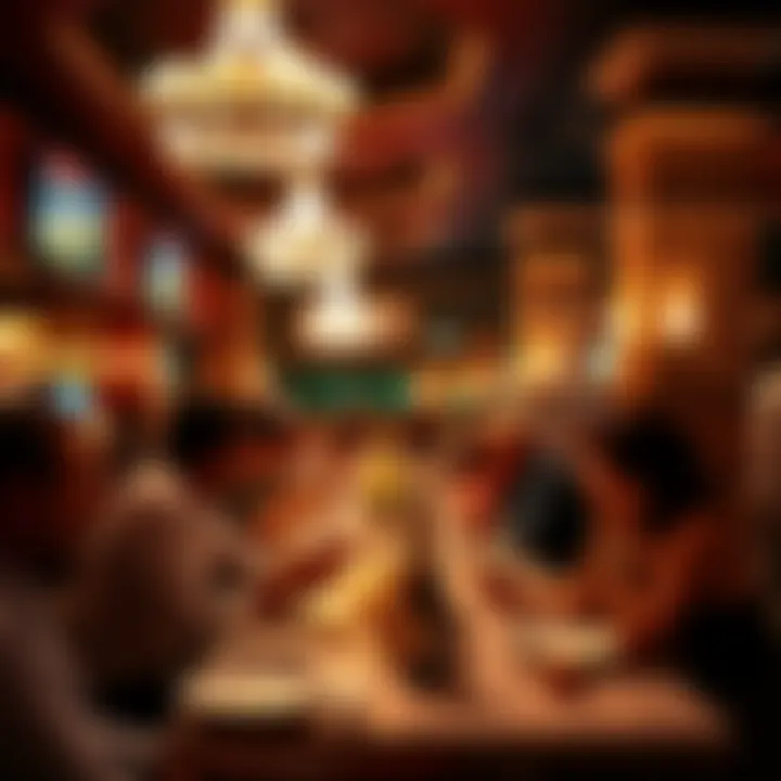 Vibrant atmosphere of Palm's Casino restaurant