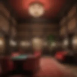 The enchanting lobby of the Penn and Teller Hotel showcasing its unique design
