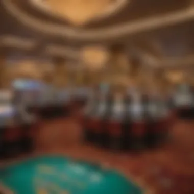 Gaming Floor of Resort World Las Vegas Gaming floor filled with modern slot machines and tables