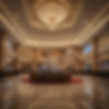 Lobby Interior of Resort World Las Vegas Luxurious interior of the Resort World Las Vegas lobby