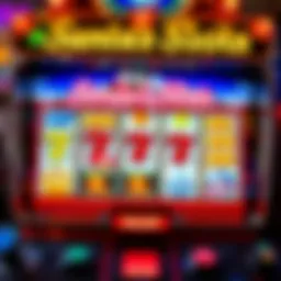 Colorful representation of Santa's Slots gameplay interface