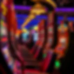 Vibrant slot machines in Las Vegas casino