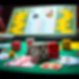 A captivating Yahtzee game setup with colorful dice and scorecards