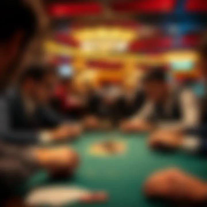 Strategic gameplay in action with focused players at a casino