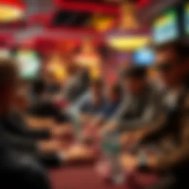 A group of players engaged in a poker game