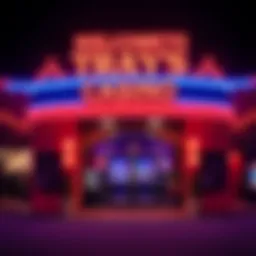 Vibrant casino entrance in Tracy showcasing bright lights and welcoming atmosphere