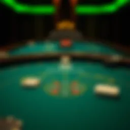 A strategic overview of a two-deck blackjack table layout