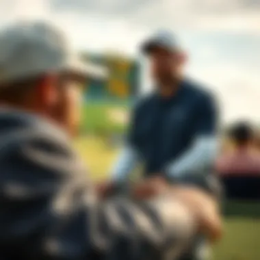 Golf course betting scene