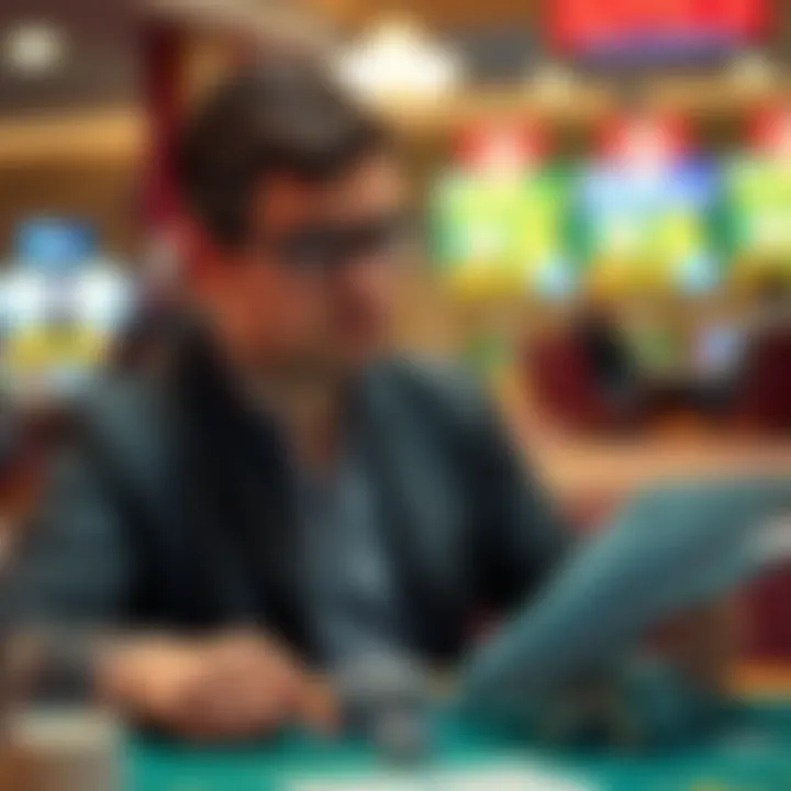 A thoughtful policymaker reviewing gambling age policies