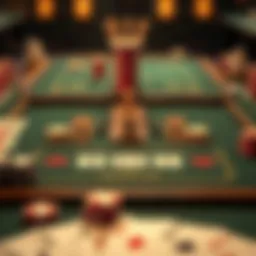 Illustration of Spades game layout showcasing cards and scoring area