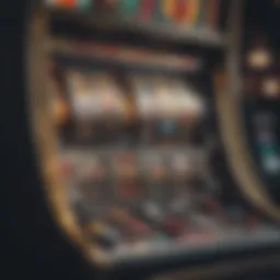 Inside view of a slot machine showing its components