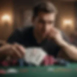 Conceptual illustration of tilt in poker emphasizing emotional turmoil