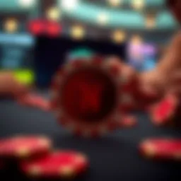 Representation of virtual chips in an online poker setting