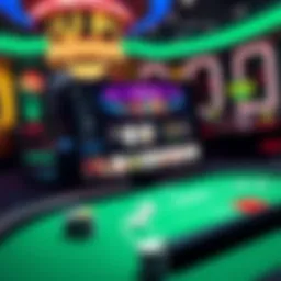 An overview of the Unibet Poker platform interface showcasing the game's layout and features