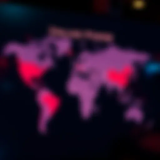 Map highlighting regions where online poker is legal