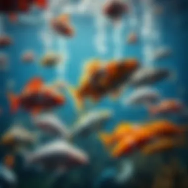Underwater Diversity in Fishing Games A stunning underwater scene showcasing diverse fish species for fishing games